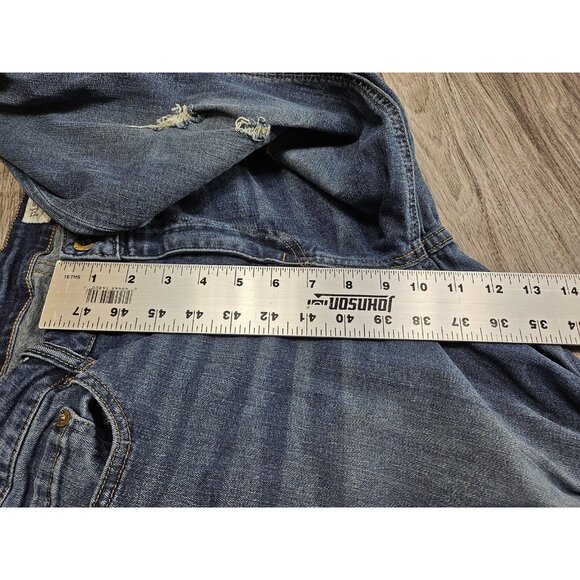 Pistola Jeans Womens 33 Medium Wash Distressed Ankle Zip Hem Stretch Pants - Picture 12 of 13